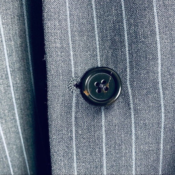Hickey Freeman Gray Stripe Mens Blazer, 44